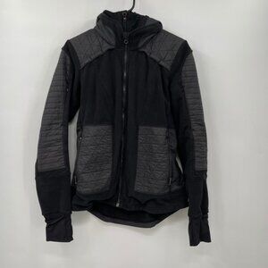Lululemon Jacket‎ FLEECY KEEN JACKET lll Reflective Winter Hoodie Black Size 8